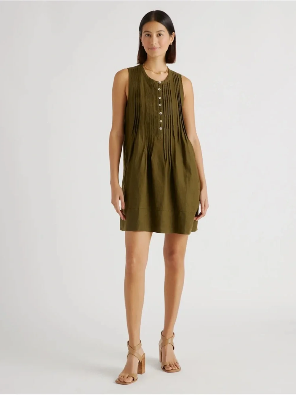 Quince Sleeveless Swing Dress - Picture 1 of 5